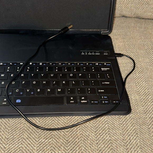 Black ProCase Keyboard Cover Case for Apple iPad Pro 12.9" with PENCIL AND CHGR - Picture 11 of 16